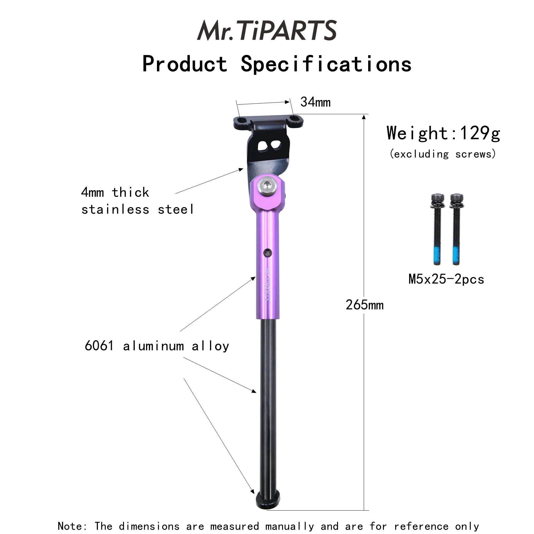 Mr.Tiparts لدراجة Java neo Trifold 349 تدعم القدم من سبائك الألومنيوم مقاس 16 بوصة #2