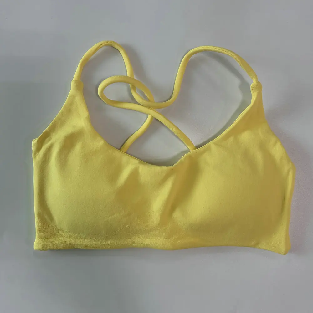 Pericic Twist Back BH Sexy Rückenfreies Gepolstertes Gym-Top Damen Yoga-BH Mittlere Stütze Atmungsaktiver Sport-BH Fitness-Tanktops – Detail 16