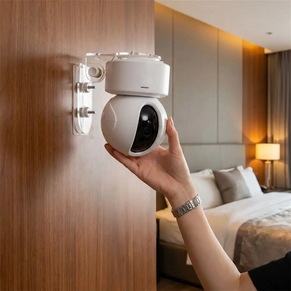 Acrylic Video Surveillance Camera Mount Upside-Down Mount Adjustable-angle Security Camera Brackets Transparent L Shape