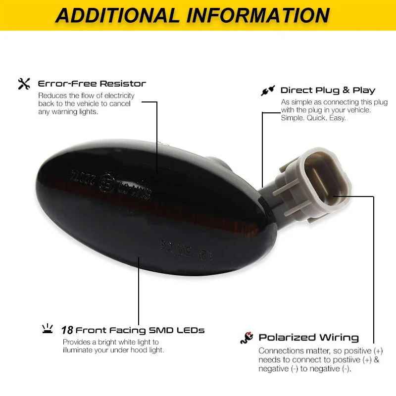 

2PCS Dynamic Side Marker Light Side Signal Lights For MAZDA 2 3 5 6 BT-50 MPV II 2006-2010 Dynamic Flasher Repeater Blinker Lamp