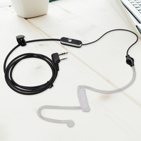 Practical Walkie Talkie Earpiece Headset 2 Pin Acoustic Tube Earphone Walkie Talkie Headset PTT MIC for Baofeng Retevis Radios