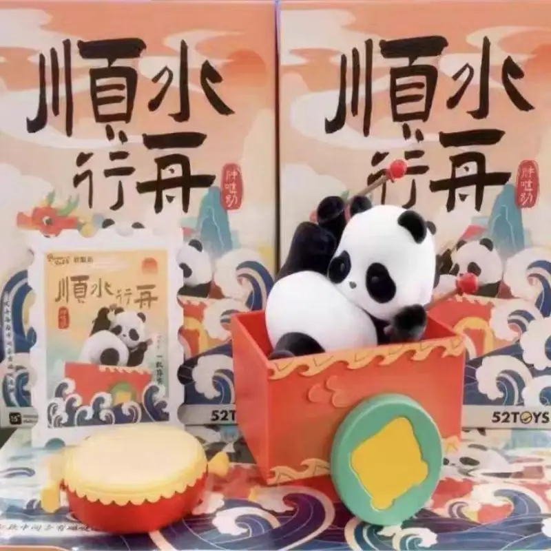 

Panda Roll Fat Baby Boating Along the River Blind Box Ручной Panda Roll Race Loong Boat Рождество День Рождения Модный подарок Игрушки