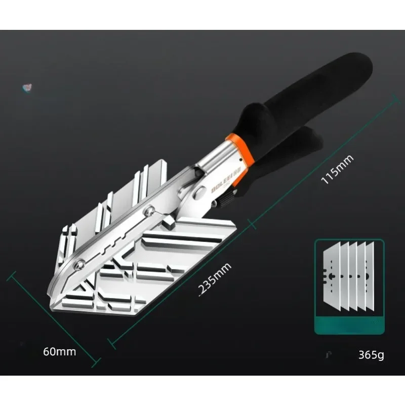 45-90 Degree Multi Angle Corner Scissors Mitre Wall Panel Wire Slot Cutter Plastic Pipe Hose Scissors Tool