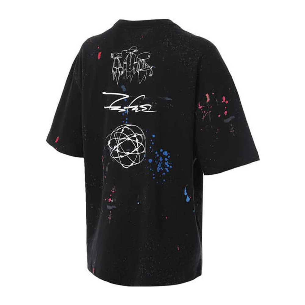 

2024 New Women's Street Dance Sports Short sleeved T-shirt OVERSIZE Style Casual Loose Fashion Hip Hop Plus Size T Shirt Top