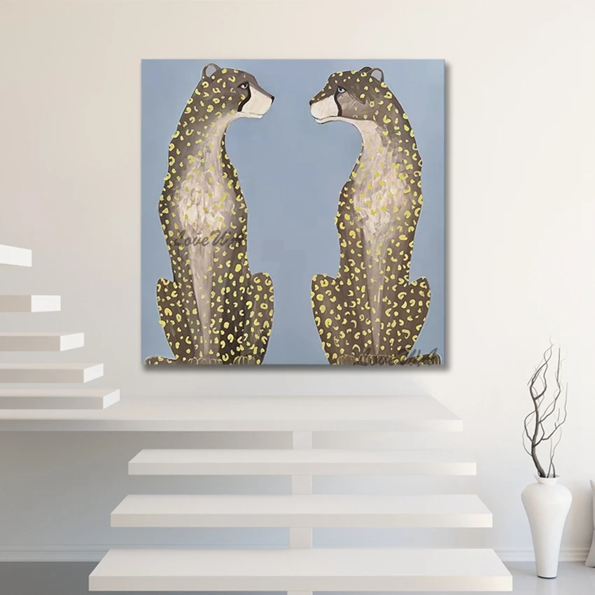 

Картина из мультфильма животных, безрамная, абстрактные картины маслом на холсте, высококачественный дизайн, акриловая текстурированная стена с ручным рисунком