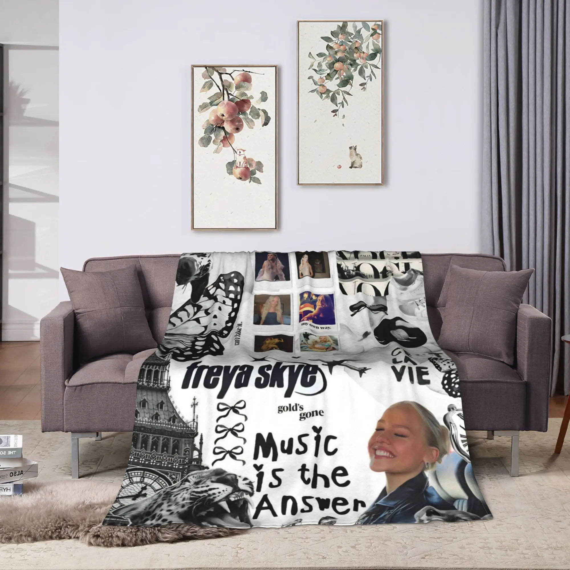 Warm Blanket Travel Freya Skye Bedding Throws  Flannel Bedspread For Couch Bed Funny Sofa Bed Cover
