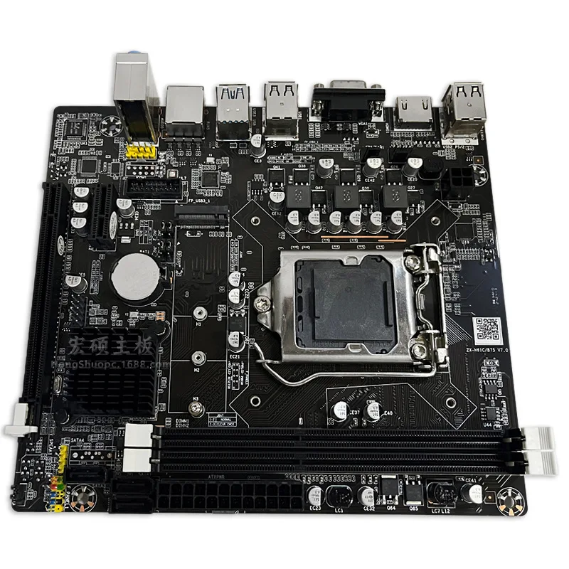 Wholesale Brand New HONGSHUO B75 Motherboard 1155 Pin DDR3 Computer Motherboard Support Dual Core Quad Core I3 I5 I7