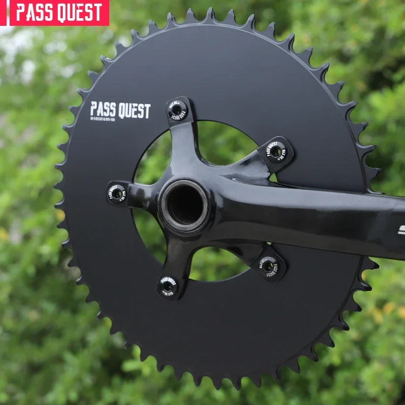 PASS QUEST 110 / 5 BCD 110BCD Round/Oval Road Bike Narrow Wide Chainring 42T-58T Bike Chainwheel for 3550 APEX RED