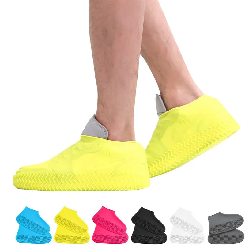 Waterproof Silicone Shoe Cover Reusable Rain Boots Cover Unisex Shoe Protectors Outdoor with Non-slip Sole for Rainy and Snowy