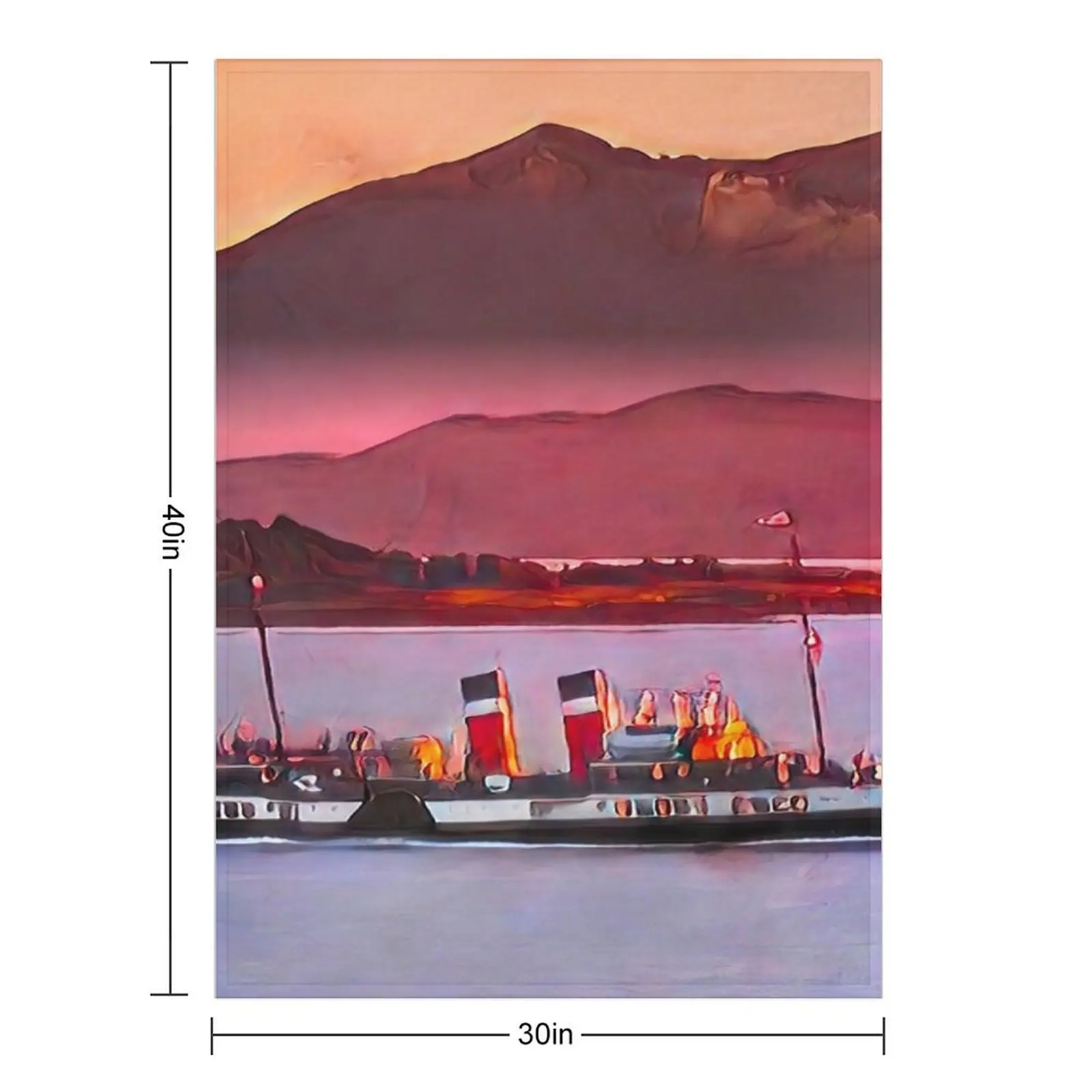 PS Waverley Sailing Up The Clyde Throw Blanket wednesday Heavy Sofa cosplay anime Luxury Designer sofa bed Blankets