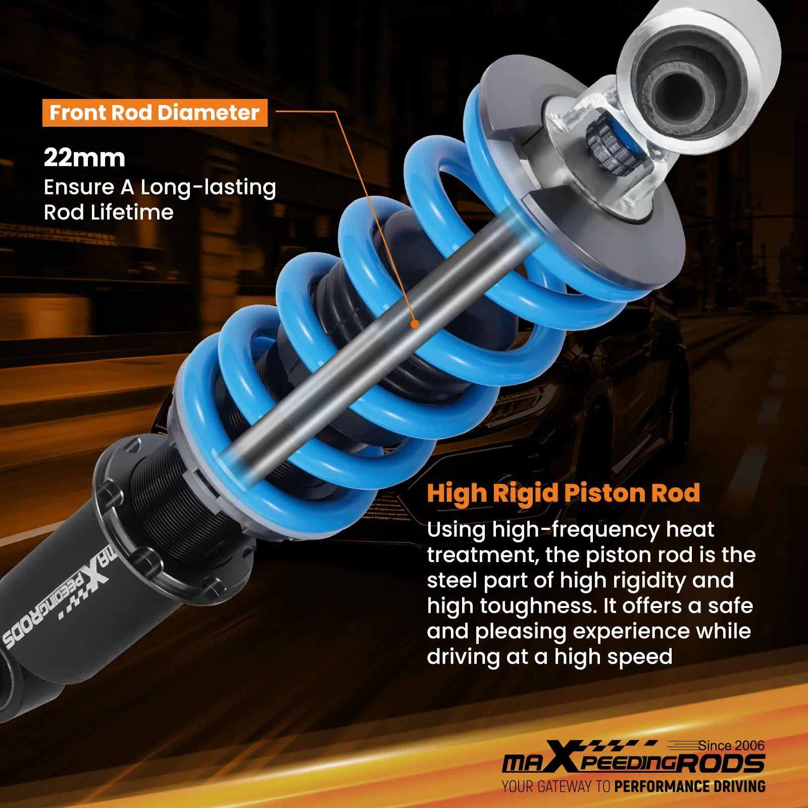 

Комплект пружин и амортизаторов MaXpeedingrods с 24-ступенчатой регулировкой для Dodge Viper 1996-2002 годов