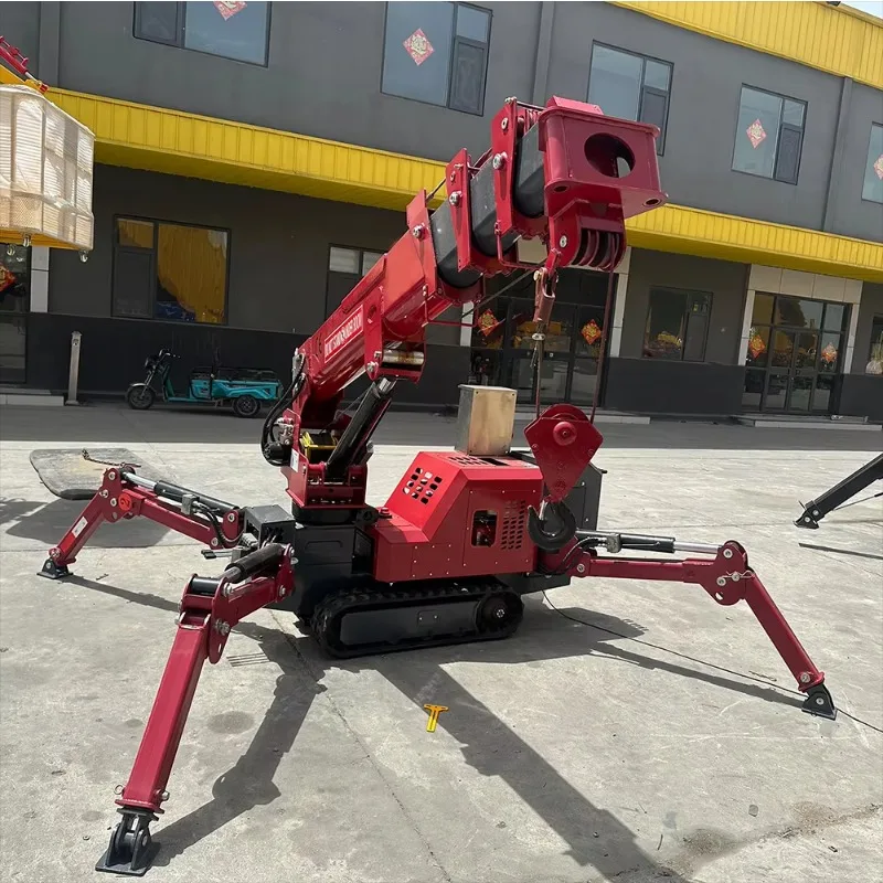 Customized Construction Equipment China Telescopic Boom 1.2 Ton Mini Lifting Hydraulic Crawler Crane With Cheap Price