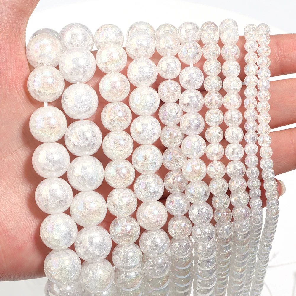 1Strand/lot 38cm Explosive Crystal Beads For DIY Making Necklace Bracelet Gift Accessories Noble Cracked Loose Spacer Bead