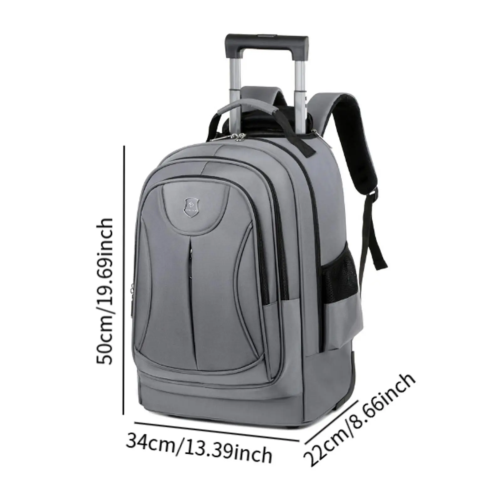 Rollrucksack, lässiger Tagesrucksack, Handgepäck, Laptop-Rucksack mit Rollen für Erwachsene, Kinder, Business, Flugzeug, Schule, Damen und Herren