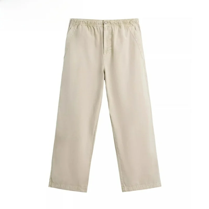 

New Summer Men's Loose Comfortable Long Pants Casual Canvas Straight Leg Trousers Faionable Urban Sle 697440