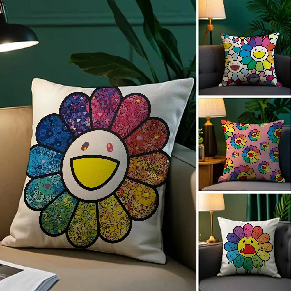 أغطية وسائد تاكاشي M-Murakami FLOWER: Let It Snow، Merry & Bright Room لتزيين المنزل
