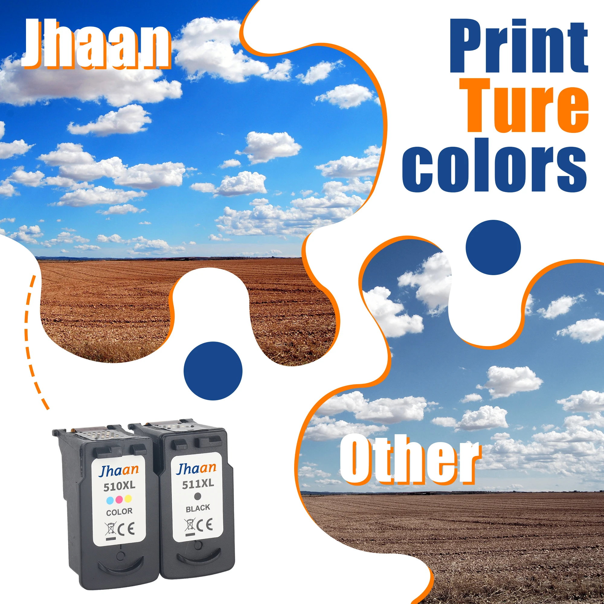 Jhaan 510 511 Druckerpatronen Multipack Kompatibel mit Canon Pixma MP230 MP280 MP495 MP270 MX360 MX420 IP2700 MP250 – Detail 4