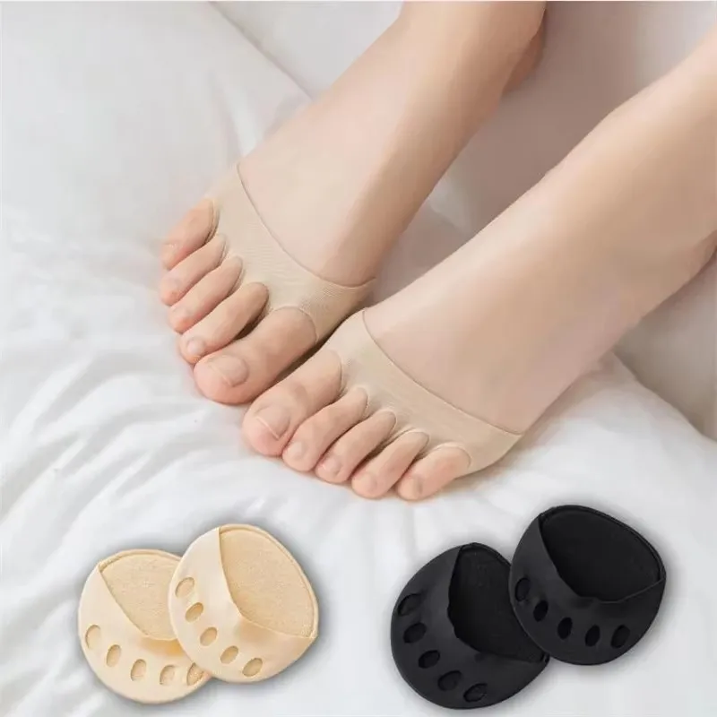 Ball of Foot Cushions Honeycomb Fabric Metatarsal Pads Invisible Socks Pads for Women and Men Reusable Forefoot Pads