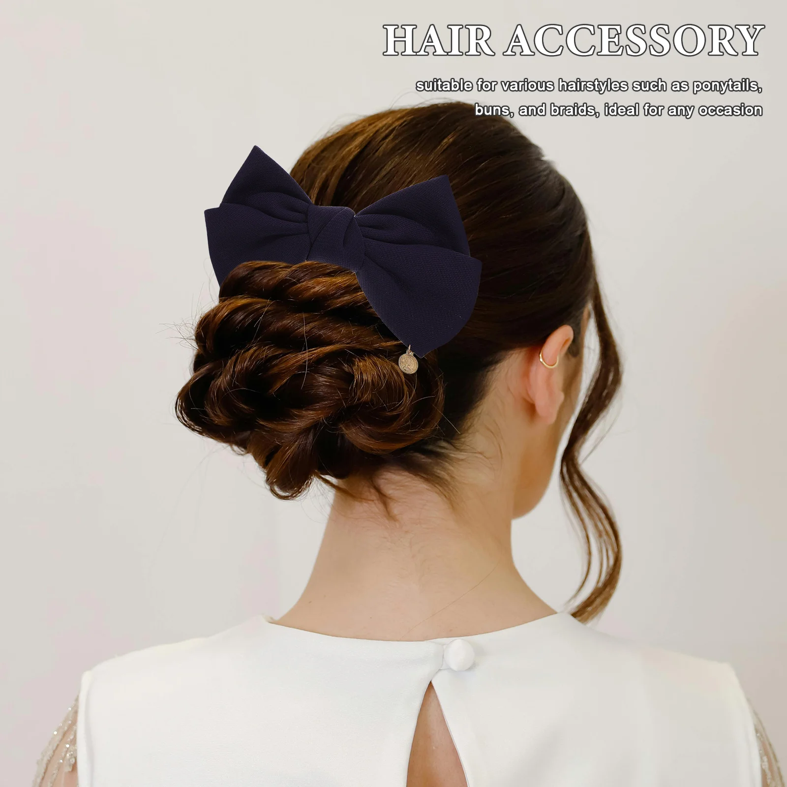 

Bow Hair Claw Clip Large Nonslip Spring Hairpin For Women Girls High Ponytail Braid Bun Styling Hair Accessories