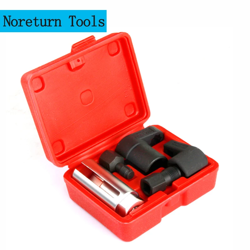 5pcs Oxygen Sensor Wrench Kit Thread Chaser Tool Fit for Auto O2 Socket Removal Install Offset Vacuum