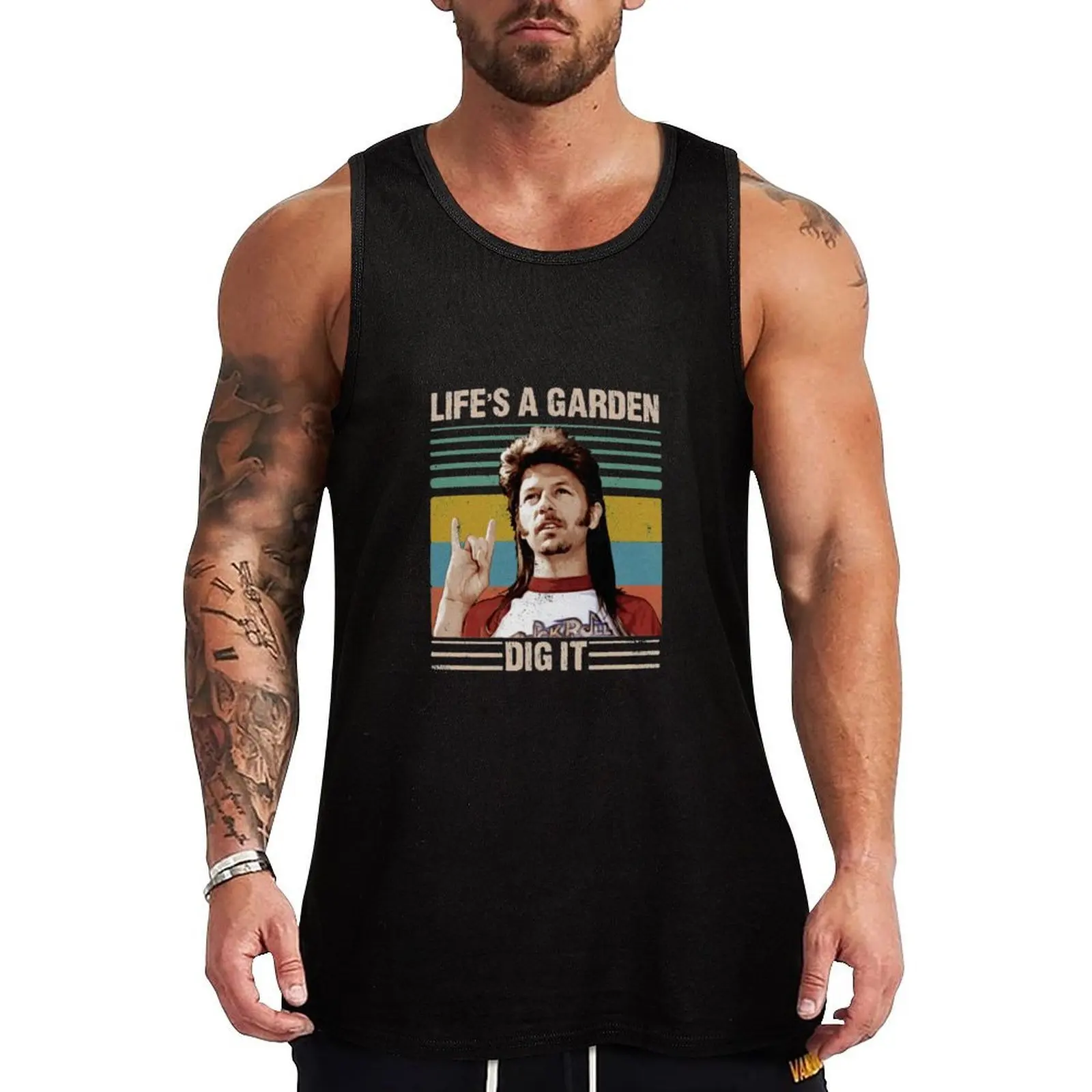 Joe Dirt Lifes A Garden Dig It Vintage Tank Top Everyday Basic Tank Top Comfort Cotton Undershirt