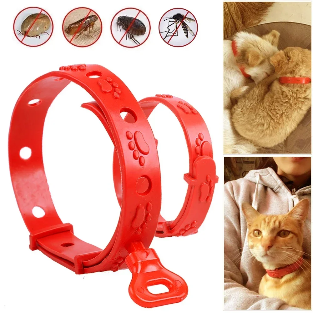 Adjustable Pet Dog Antiparasitic Collar Anti Flea and Tick Collar Cat Mosquitoe Repellent Pet Collar Cat Lice Collars Supplies