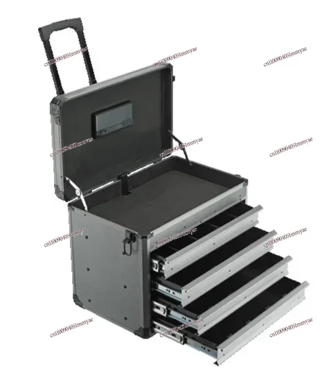 

Custom aluminum Storage metal empty tool box Trolley Case for Salesman with Drawer