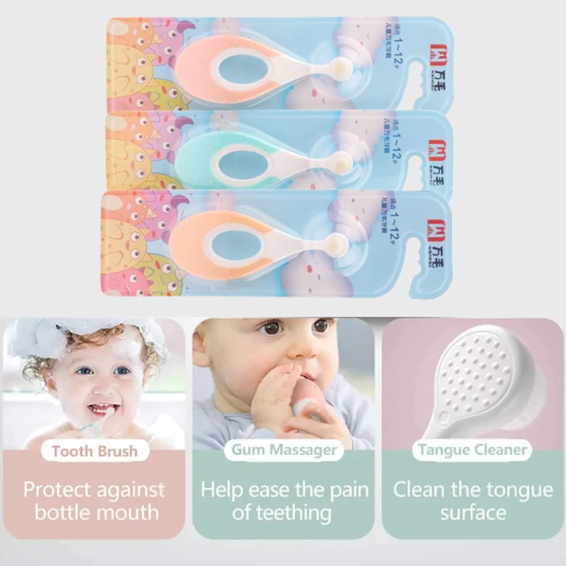 

Baby Toothbrush & Toddler Toothbrush For Age 1-6 Years Old Extra Soft Toothbrush With 10000 Soft Floss Bristle For Baby Gum Care