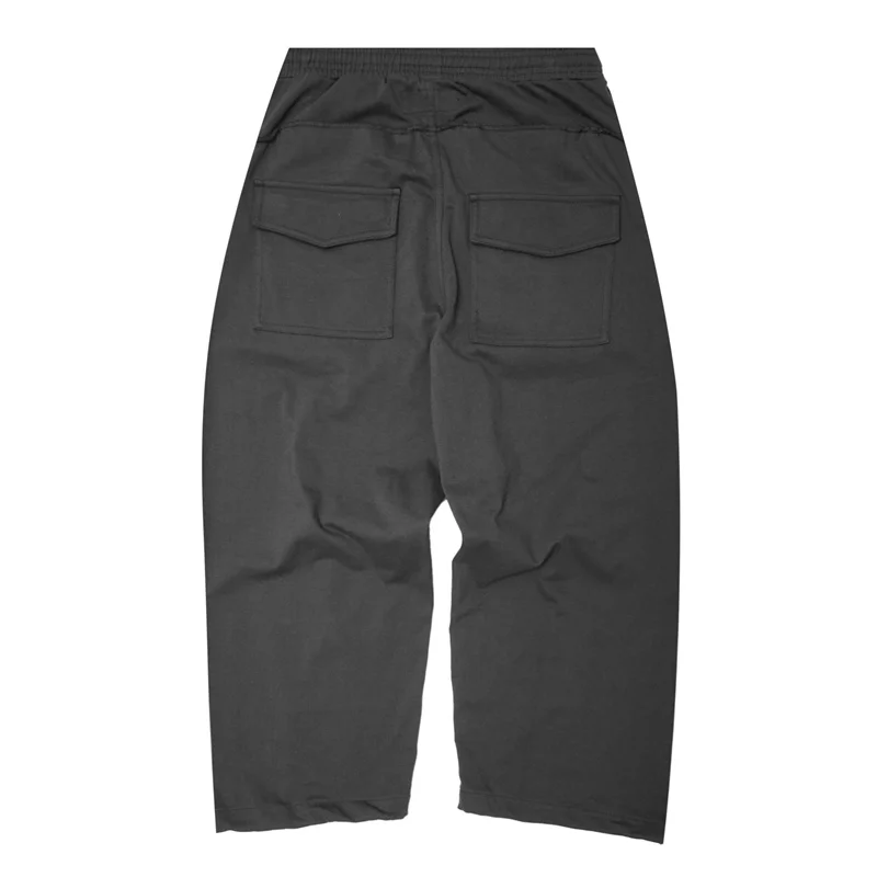 ربيع الخريف جديد الرجال فضفاض عارضة واسعة الساق السراويل الرياضية مستقيم الساق السراويل العصرية الرباط مرونة الراحة Sweatpant