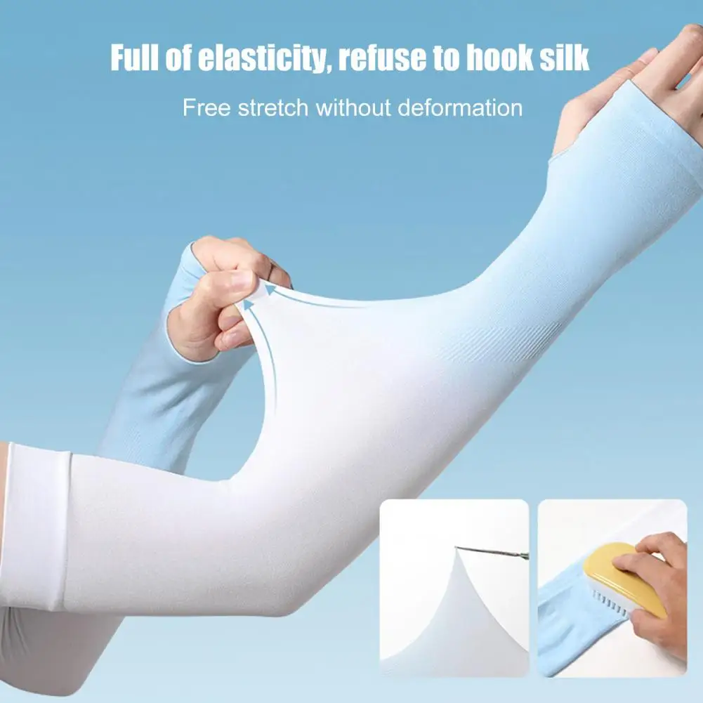 Cycling Arm Sleeves Ice Fabric Anti-UV Sunscreen Running Cycling Sleeve Outdoor Sport Cycling  & Fishing Outdoor Adventures ﻿