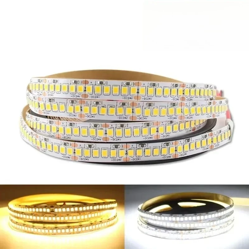 5 متر مصلحة الارصاد الجوية 2835 LED قطاع 12 فولت 1200 المصابيح قطاع ضوء الشريط مرنة إضاءة خلفية للتلفاز ضوء الشريط مصباح للمنزل إضاءة ديكورية