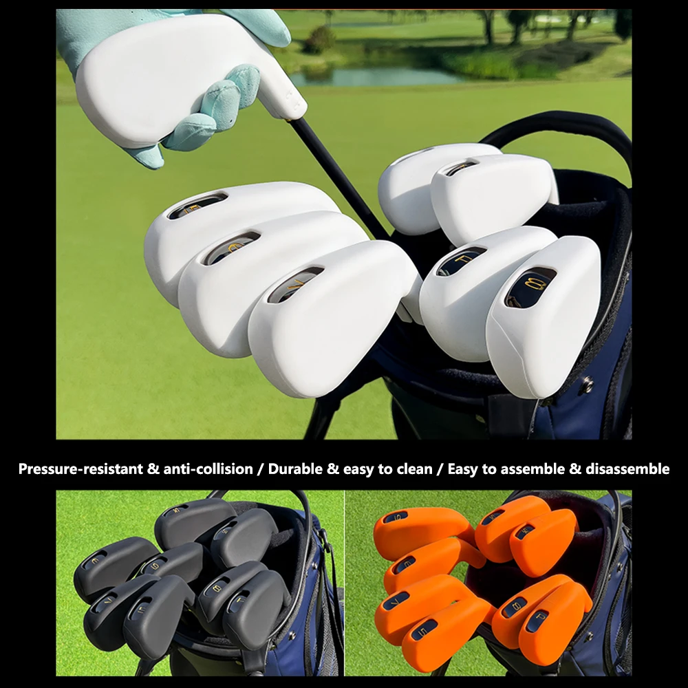 PGM Golf Club Head Cover Soft Silicone Iron Putter Covers Wear-resistant Golf Club Protector Sleeve
