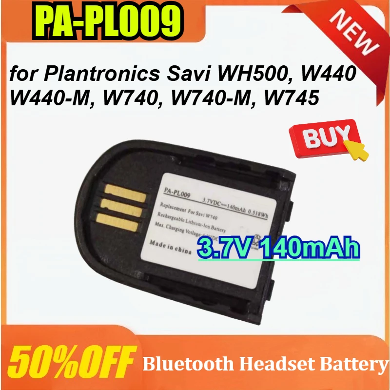 

PA-PL009 for Plantronics Savi WH500, W440, W440-M, W740, W740-M, W745 Headset Replacement Battery 84598-01