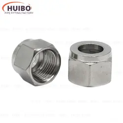 SS 304 Stainless Steel Double Ferrule Compression Hexagon Nut 3mm-25mm 1/8 3/8 1/4 1/2 Tube Parts fittings