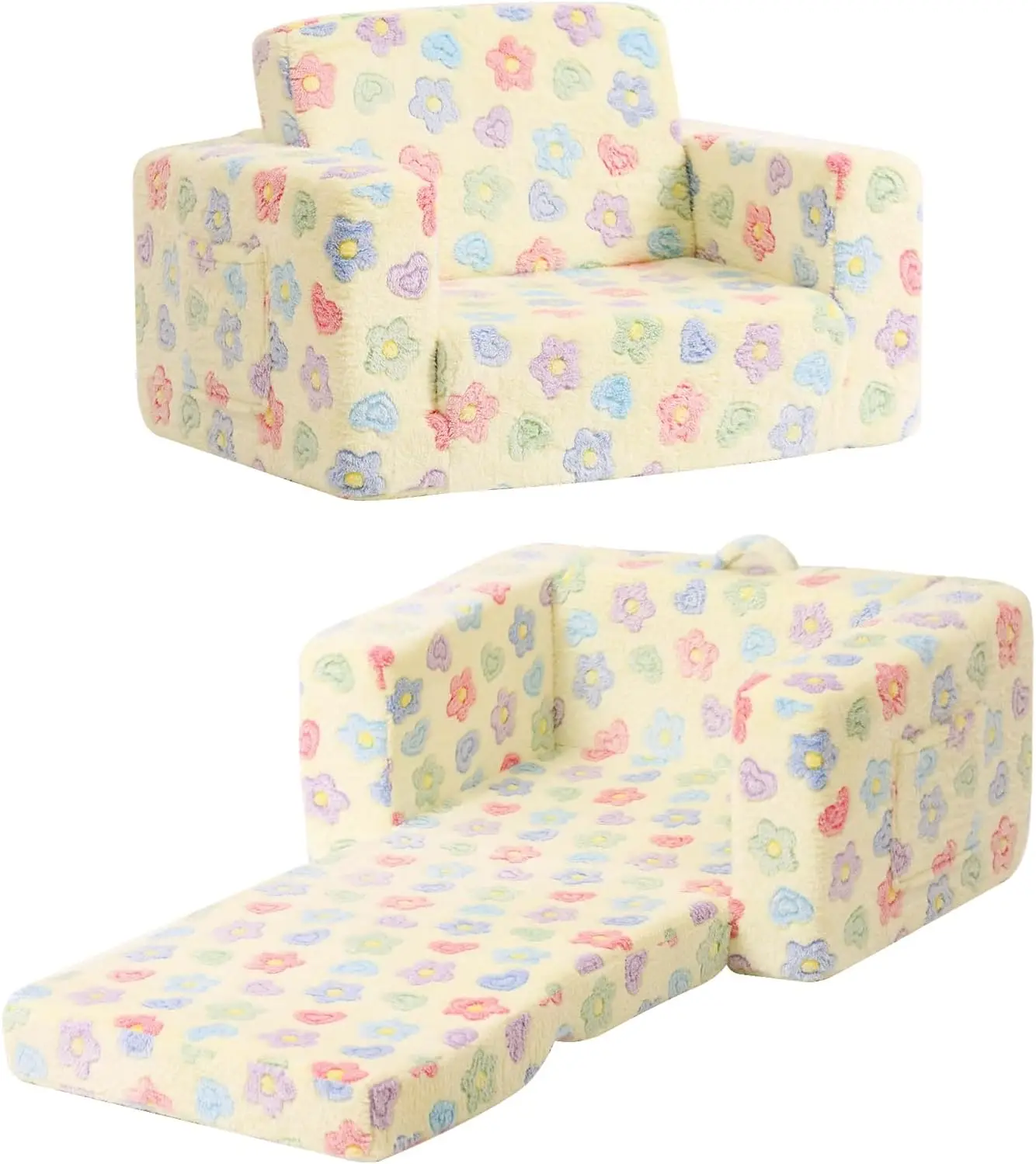 

Трансформируемый детский диван-лежак, кресло-кровать с подлокотником для малышей, складной игровой диван для девочек и мальчиков