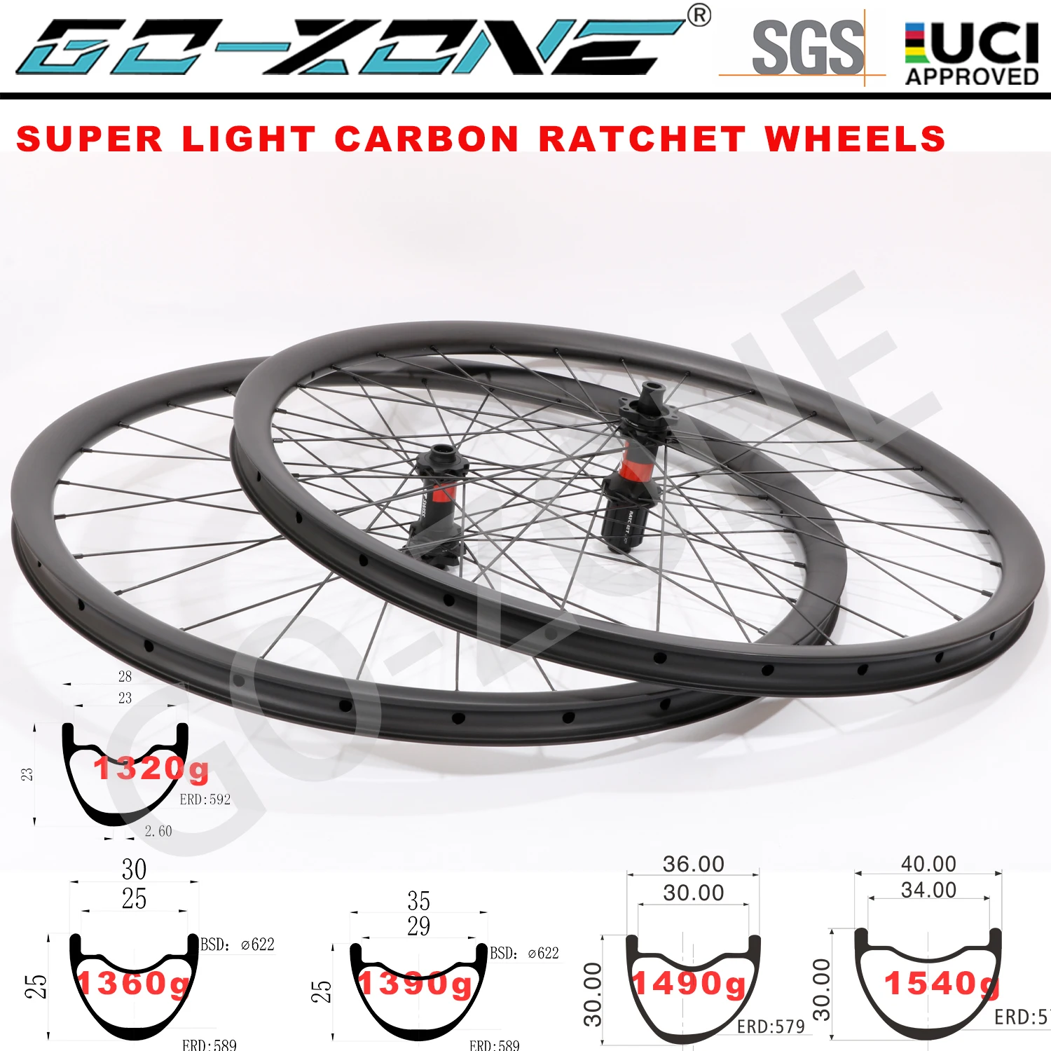 1320g Super Light 29er MTB  Carbon WheelsTubeless DT 240 UCI Approved Thru Axle /  Boost Mountain Bicycle Wheelset 29