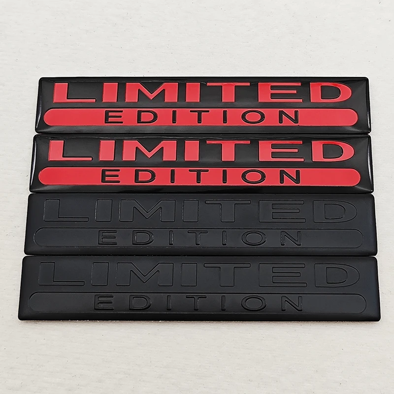 Insignia de carrocería de coche de edición limitada de aluminio, pegatina para maletero, emblema de guardabarros de edición limitada, accesorio para coche, motocicleta, Bik, 2 uds.