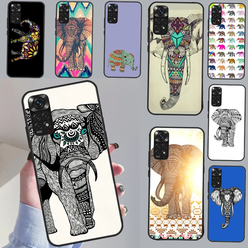 Totem Aztec Elephant Case For Redmi Note 11 10 8 9 12 Pro Plus Note 12S 11S 10S 9S Cover For Redmi 12C 9C 10C 10A