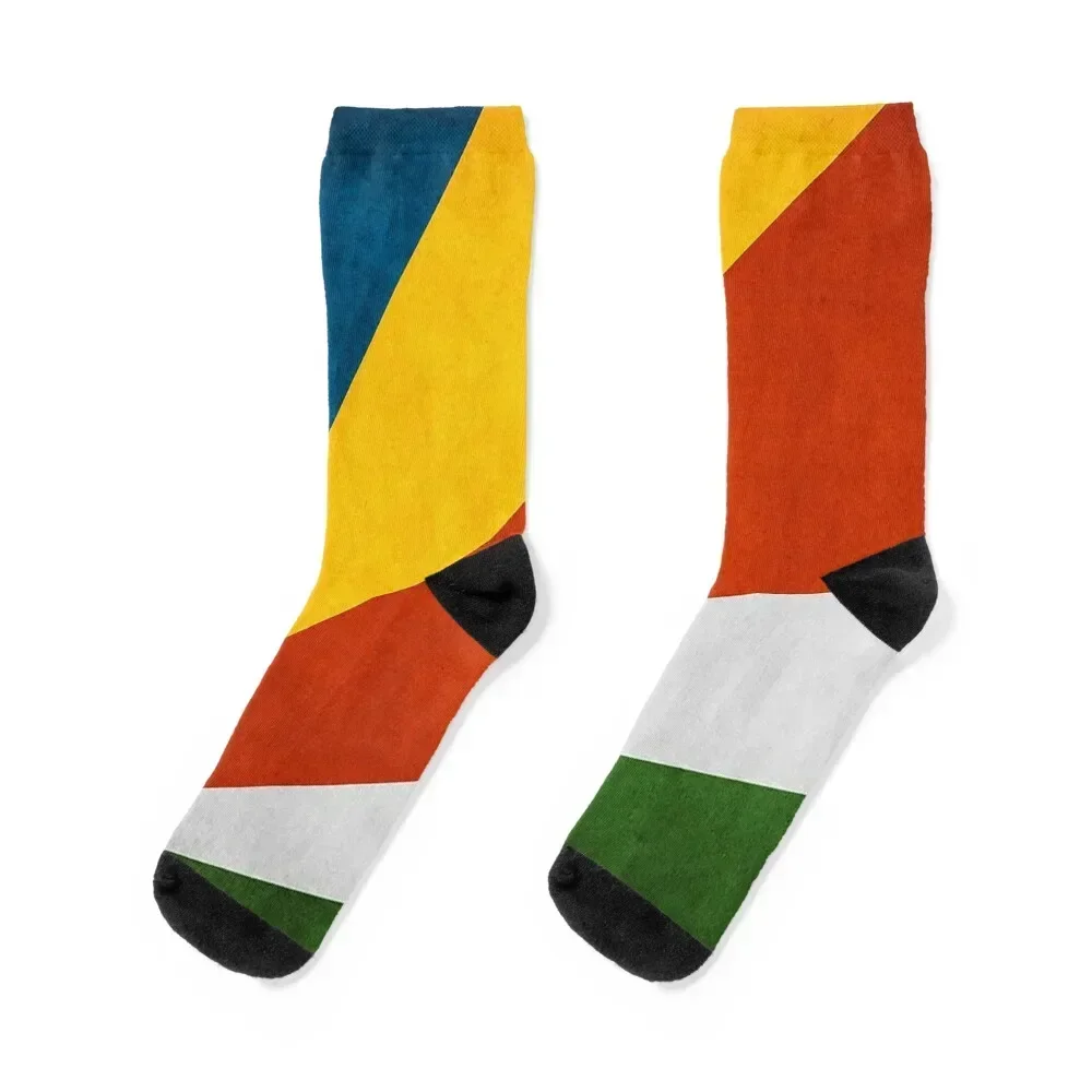 

Seychelles Seychellois Flag National Flag of Seychelles Seychellois National Flag Socks kids Antiskid soccer Socks Man Women's