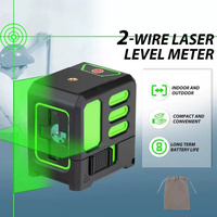 HILDA Laser Level 2 Lines 360 Automatic Leveling Level Construction Tool Equipment Green Light Cross Laser With Tripod