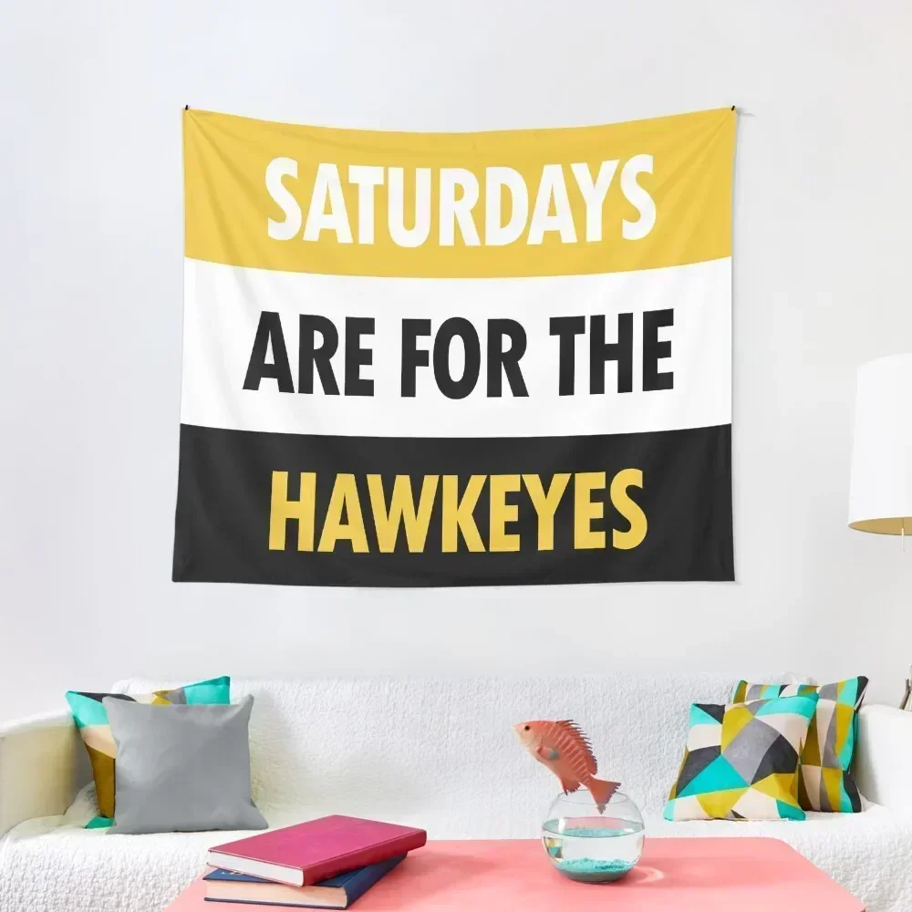 Saturdays are for the Hawkeyes Tapestry Room Decor Aesthetic Wall Decoration Items Wall Deco Tapestry