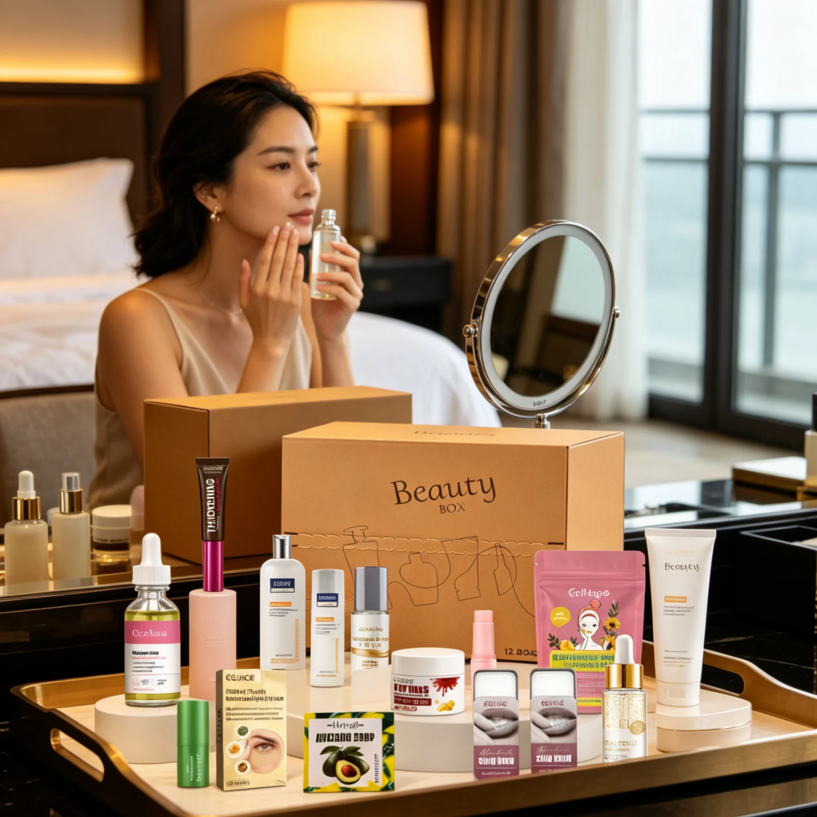 Beauty Gift Box Deeply Nourishing Skin Hydration Improve Drying Even Skin Tone Brighten Surprise Experience Skincare Makeup Box