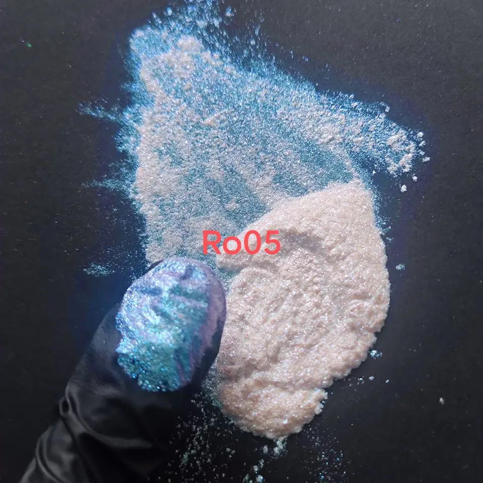 25g 60-320um Iridescent White Chameleon pearl Pigment  powder ColorShift Automotive Car Paint Pigment Powder