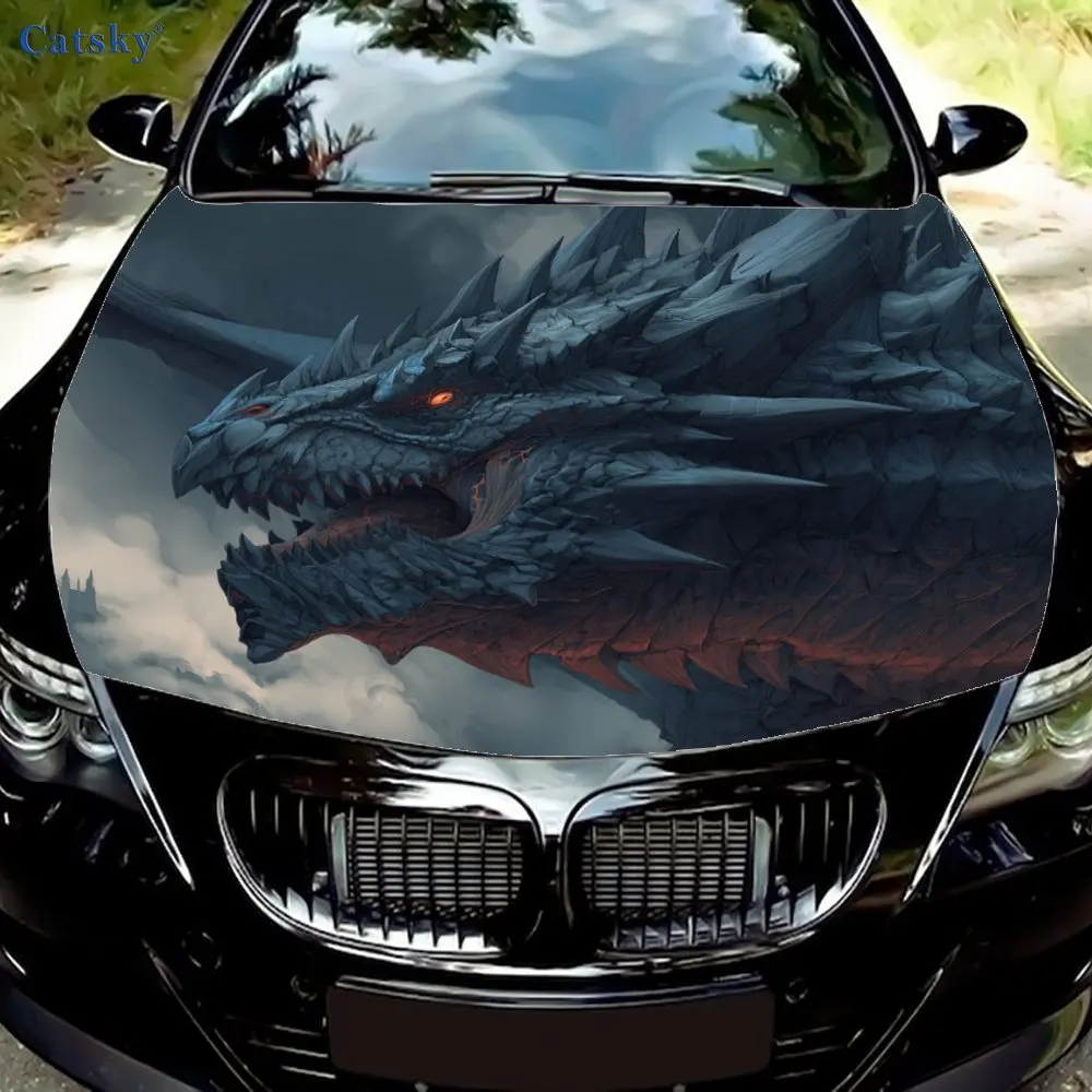 

Fierce Dragon Car Hood Stickers With Cool Patterns, Packaging For Car Modification Parts, Vinyl Stickers, Car Parts Accessories,