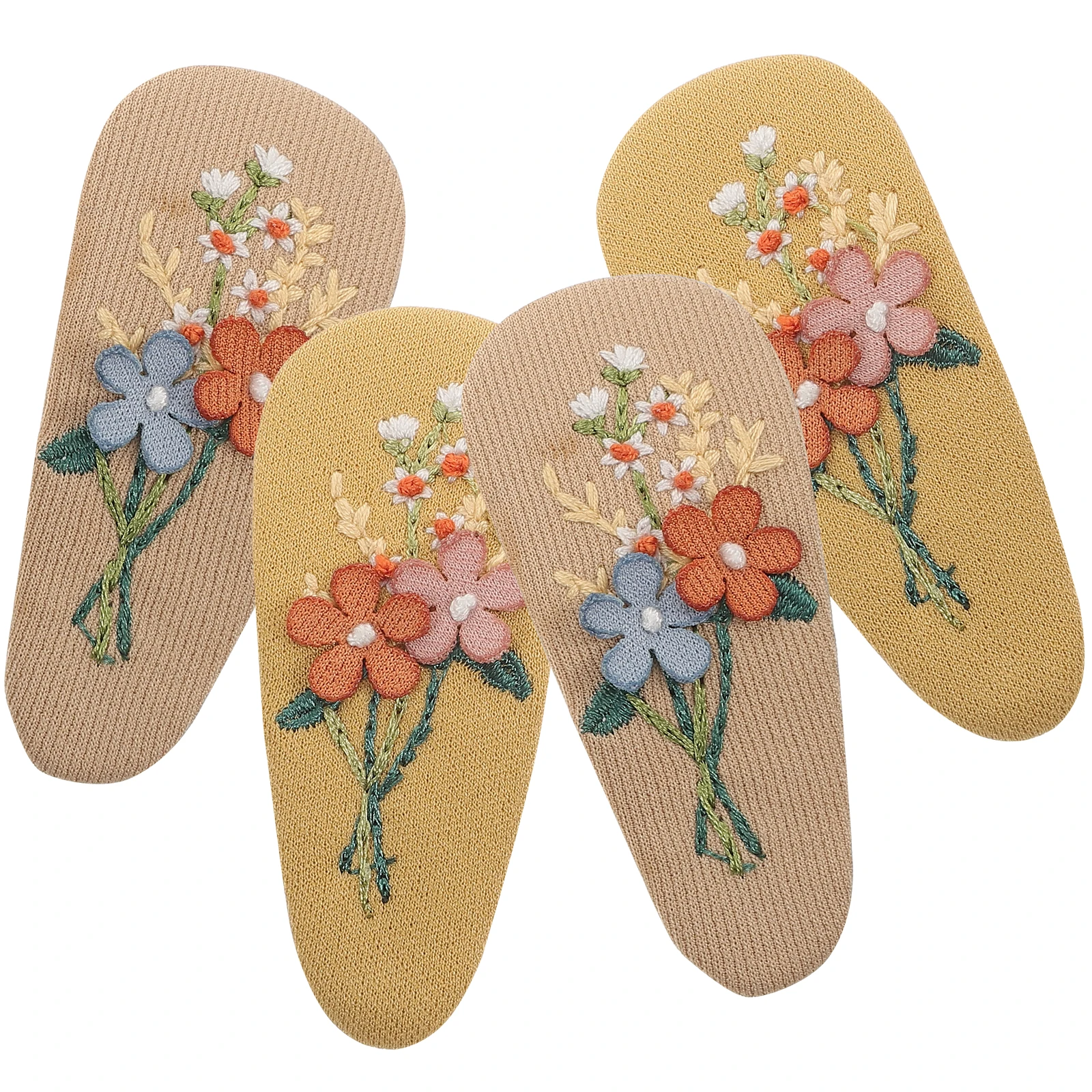 

2 Pairs Adorable Fabric Hair Clips Kids Accessories Bright Colors Hairpins for Girls Ages 4-8