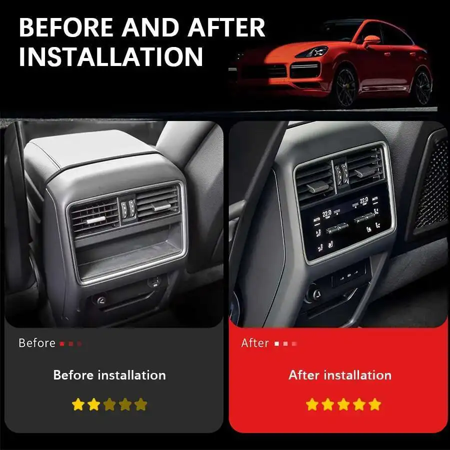 NEWLCD Climate Control Panel For Porsche Cayenne 2024 For Rear Seats Air Conditioning Panel No Programming, Lossless Upgrade 1:1