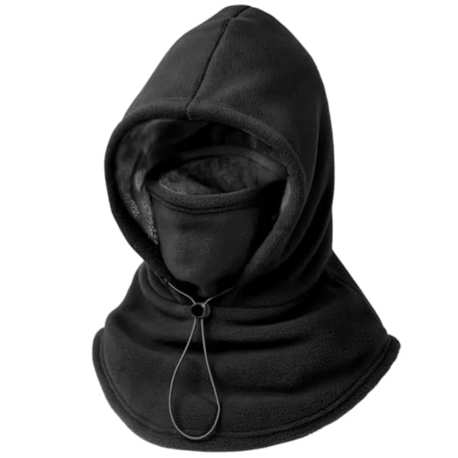 Thickened Balaclava Face Mask, Winter Polar Fleece Ski Mask for Men Women, Face Cover Hat Scarf Hoodie/Gray