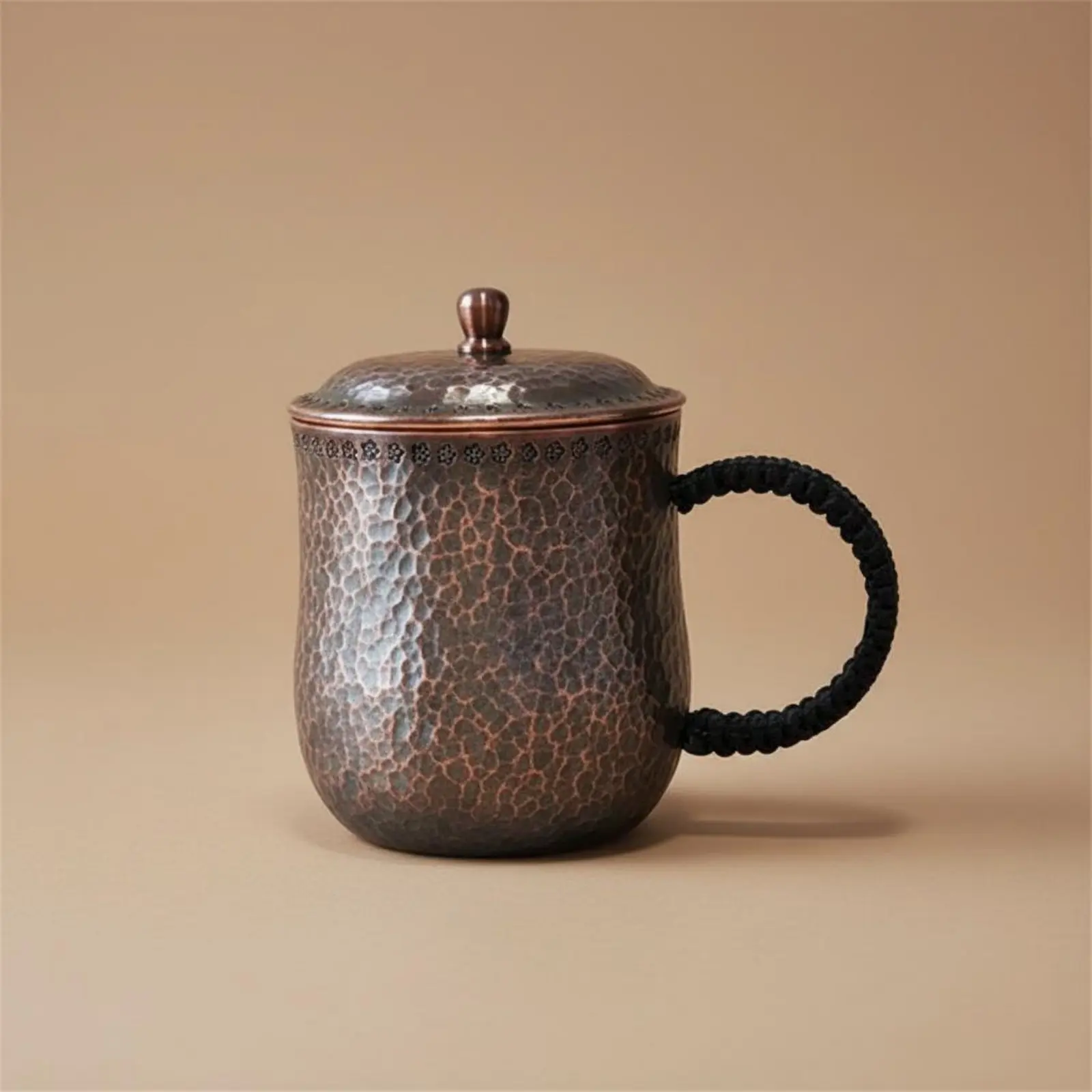 

Handmade Solid Copper Teacup Thickened Wall Solid Copper Teacup Drinkware Reusable Kitchenware Wide Mouth Design for Tea Break
