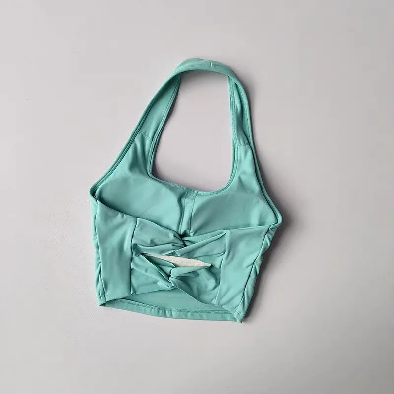 Sexy Neckholder-Sporttop für Damen, stoßfest, für Laufen, mit schönem Rückendesign, professioneller Pilates-Trainings-BH, Fitness-Yoga-Unterwäsche-Anzug – Detail 18