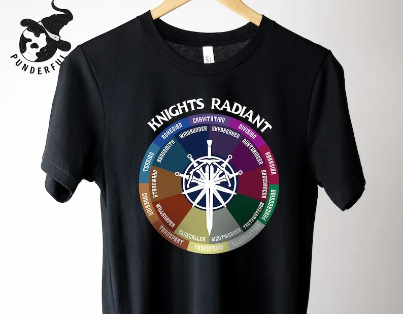 The Knights Radiant T Shirt Fan Made Ten Orders of Cosmere Way Kings Bookish for Stormlight Archive Lovers